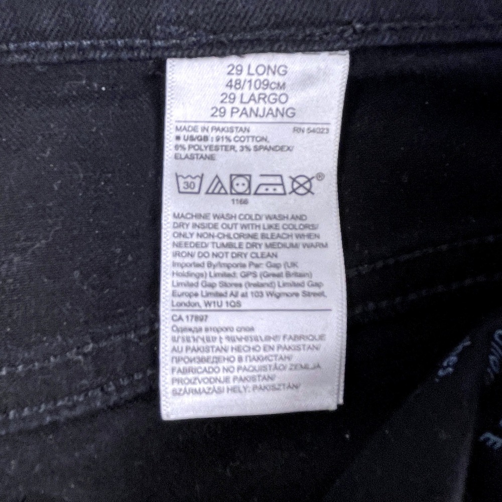 Banana Republic Jeans Womens 29L Black Mid Rise Skinny Premium Denim Stretch - Picture 6 of 8